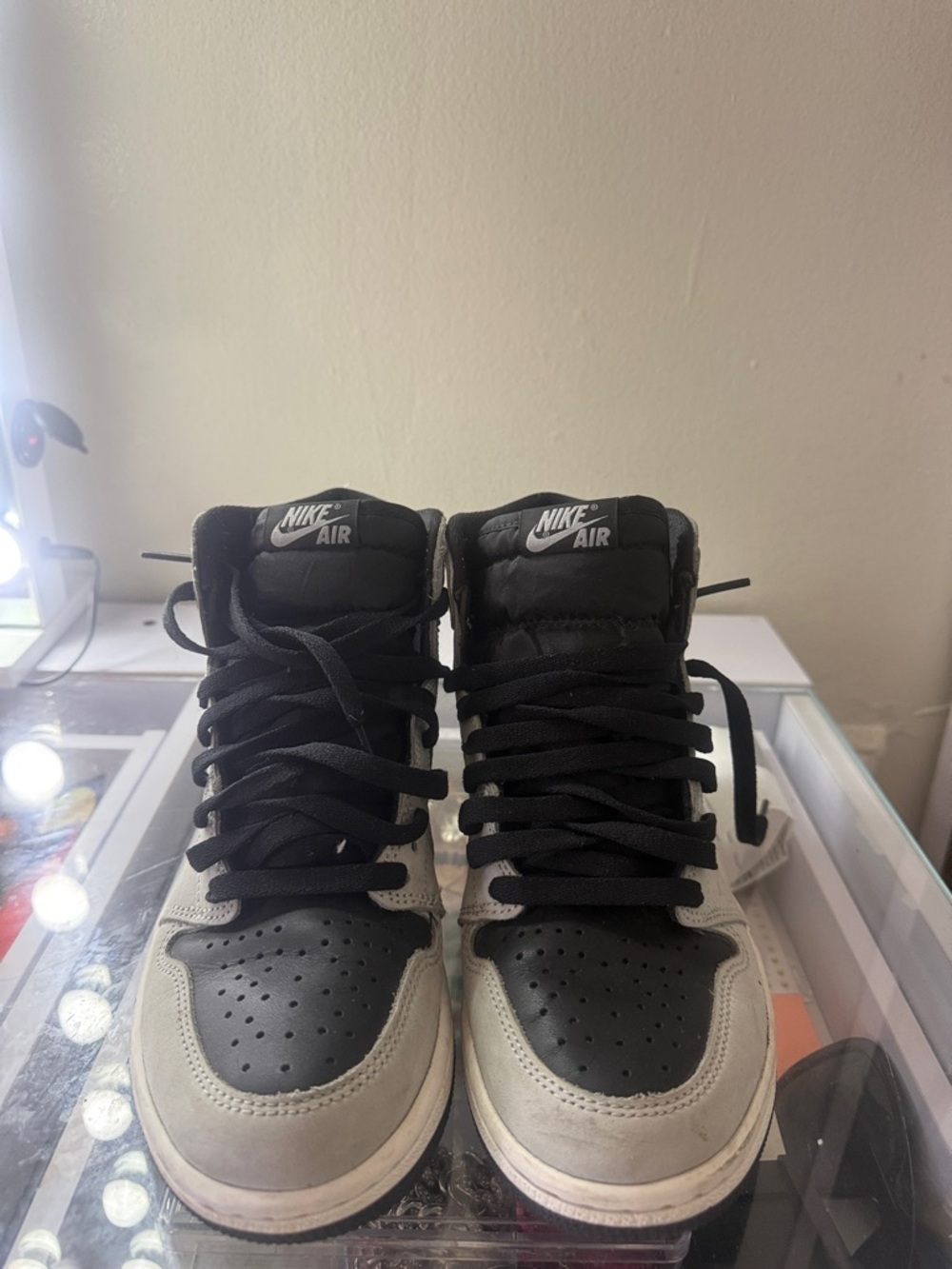 Nike Air High-Top Sneakers in Black and Gray